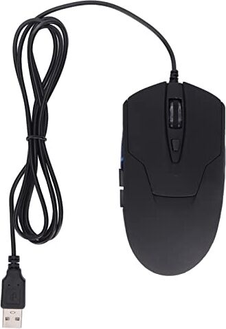 Bewinner Mouse da Gioco Cablato, Regolabile 800 1200 1600 2400 DPI Mouse Ottico Ergonomico per PC, Mouse per PC con LED Blu per e per OS X