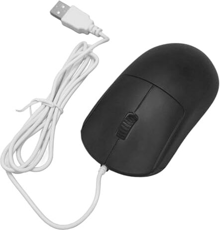 Generic Design Ergonomico Ottico con Mouse Cablato per Notebook Portatile USB S310 Office Girls, Mouse (BLACK)