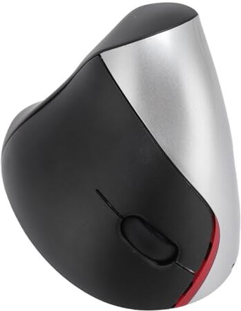 Generic Mouse Wireless Verticale Mouse Verticale Ottico Plug and Play 800 1200 1600 DPI Auto Sleep 2.4G con Adattatore per Laptop per 2000 (SILVER)