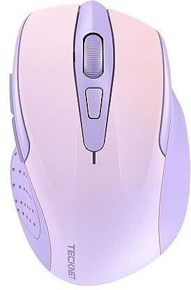 TECKNET PRO Mouse Senza Fili, 2600 DPI Mouse Wireless Ergonomico, 2,4G Mouse Ottico con Ricevitore Nano USB, 6 Pulsanti, Durata di Vita di 24 Mesi Compatibile con PC, Mac, Laptop