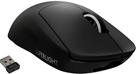 Logitech PRO X SUPERLIGHT Mouse Gaming Wireless, Sensore HERO 25K, 25.600 DPI, Ultraleggero con 63g, Progettato ‎per eSport, 5 Pulsanti Programmabili, PC/Mac/Laptop Nero