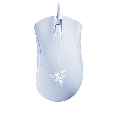 Razer DeathAdder Essential (2021) Mouse da Gioco Cablato con Sensore Ottico da 6400 DPI (Sensore Ottico da 6400 DPI, 5 Pulsanti Programmabili, Fattore di Forma Ergonomico) Bianco
