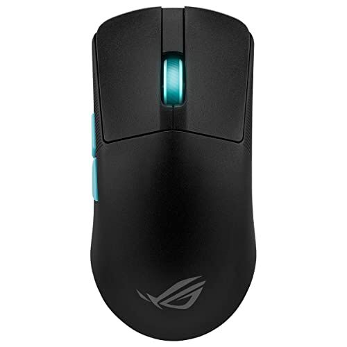 Asus ROG Harpe Ace Aim Lab Edition Mouse Gaming, Super Leggero, 36000 dpi, Wireless 2.4 GHz, Bluetooth, Bassa Latenza, USB, Batteria a Lunga Durata, Illuminazione RGB Aura SYNC, Bianco