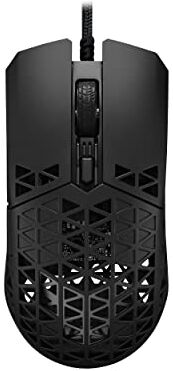 Asus TUF Gaming M4 Air Wired Gaming Mouse, 16,000 DPI Sensor, 6 Programmable Buttons, Ultralight Air Shell, IPX6 water resistance,  Antibacterial Guard, TUF Gaming Paracord, pure PTFE feet, Black