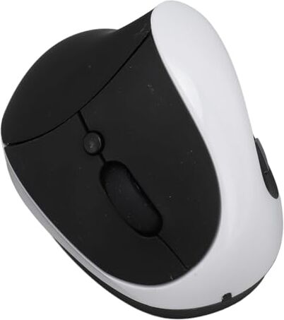 Generic Mouse Verticale Wireless 2.4G, Mouse Ergonomico per Mano Destra Movimento Ad Alta Precisione Motore Ottico Ricaricabile 800 1200 1600 DPI Sveglia Automatica per Notebook (WHITE)