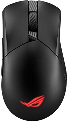 Asus ROG Gladius III Wireless Aimpoint Mouse Gaming, Super Leggero, 36000 dpi, 2.4 GHz, Bluetooth, Bassa Latenza, USB, Batteria a Lunga Durata, Illuminazione RGB Aura Sync, Nero