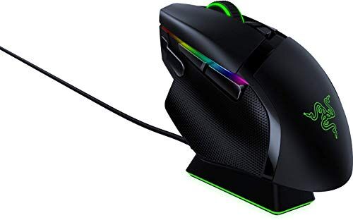 Razer Basilisk Ultimate con Stazione Di Ricarica Mouse da Gioco Wireless con 11 Pulsanti Programmabili (Sensore Ottico 20k Focus +, Interruttore Ottico del Mouse) Nero