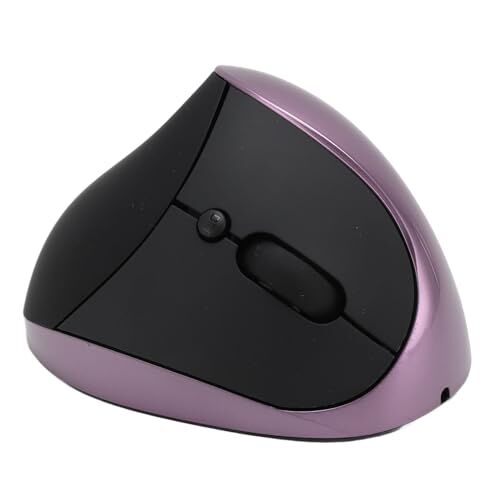 Generic Mouse Verticale Wireless 2.4G, Mouse Ergonomico per Mano Destra Movimento Ad Alta Precisione Motore Ottico Ricaricabile 800 1200 1600 DPI Sveglia Automatica per Notebook (PURPLE)