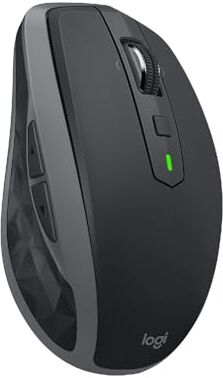 Logitech MX Anywhere 2S Mouse Wireless, Multidispositivo, Bluetooth o 2.4 GHz Wireless con Ricevitore USB Unifying, 4000 DPI su Ogni Superficie, Ricaricabile, PC/Mac/Laptop/iPadOS, Nero