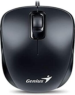 Genius DX-110 PS/2 Optical 1000DPI Ambidextrous Black mice (PS/2, Office, Pressed buttons, Wheel, Optical, 1000 DPI)