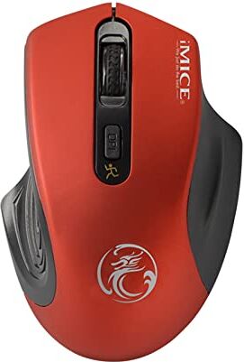 Generic Mouse senza fili rosso 2.4G silenzioso mouse con ricevitore USB Mouse portatile per PC Tablet Laptop con sistema Windows #X7yf7