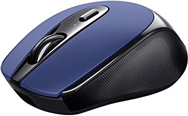 Trust Zaya Mouse wireless ricaricabile (Microricevitore USB riponibile ne mouse, 4 pulsanti, 800-1200-1600 dpi, Porta USB-C per ricaricare la batteria) Blu