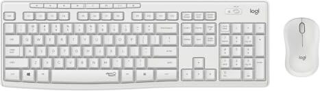 Logitech MK295 Kit Mouse e Tastiera Wireless, Layout Tedesco Qwertz, Bianco