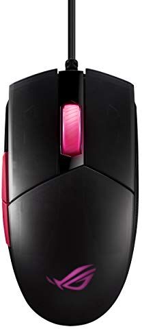 Asus Mouse ottico da gioco ROG Strix Impact II Electro Punk Edition   Sensore 6.200 DPI   Mouse da gioco con cavo per PC   Massimo comfort   Aura Sync RGB, Armoury II