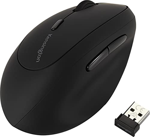 Kensington Mouse Wireless Pro Fit Ergo per Mancini, Tre impostazioni DPI, 6 Pulsanti, Nero, K79810WW