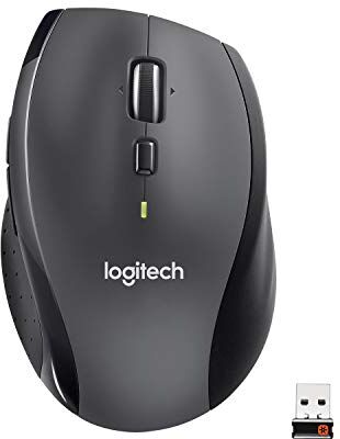 Logitech M705 Marathon Mouse Wireless, Ricevitore USB Unifying 2,4 GHz, 1000 DPI, 5 Pulsanti Programmabili, Durata Batteria di 3 Anni, Compatibile con PC, Mac, Laptop, Chromebook Nero