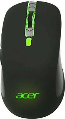 Acer , mouse gaming TWIST-GM1100, ABS rivestito in gomma, 4 effetti LED multicolore, 6 pulsanti, 6400 dpi, 66 IPS, cavo rivestito in tessuto