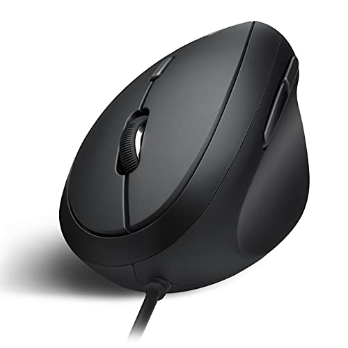 Perixx PERIMICE-519 Mouse ergonomico Design verticale dimensioni ridotte o in viaggio USB cablata per PC e laptop