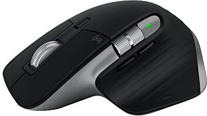 Logitech MX Master 3S per Mac Mouse Bluetooth wireless con scorrimento ultraveloce, ergonomico, 8.000 DPI, tracciamento in vetro, clic silenziosi, USB-C, Apple, iPad grigio siderale