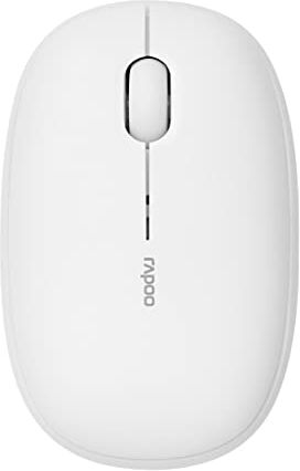 Rapoo M660 Mouse wireless silenzioso, 1300 DPI, 9 mesi, durata della batteria, tasti silenziosi, ergonomici, per destrorsi, PC e Mac bianco