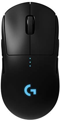 Logitech PRO Mouse Gaming Wireless, Sensore HERO 25K, 25.600 DPI, RGB, leggero, Progettato ‎per eSport, 4-8 Pulsanti Programmabili, POWERPLAY-compatibile, PC/Laptop, Nero