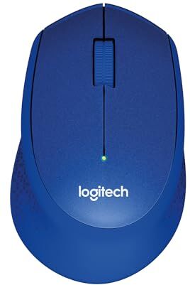 Logitech M330 SILENT PLUS Mouse Wireless, 2,4 GHz con Ricevitore USB Nano, Tracciamento Ottico 1000 DPI, Durata Batteria di 2 Anni, Compatibile con PC, Mac, Laptop, Chromebook Blu