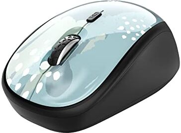 Trust Yvi Mouse Wireless, Mouse Senza Filo, 800/1600 DPI, Ottico, 8m di Portata Wireless, Microricevitore USB Riponibile, Ambidestro, PC/Laptop/Portatile/Mac/Chromebook Blu