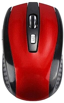 Generic Mouse da gioco wireless da 2,4 GHz, mouse da gioco per computer, senza fili, USB, funzionamento a batteria per laptop, PC desktop, computer, ricevitore USB