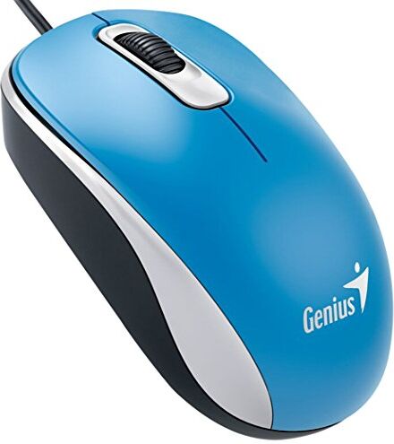 Genius DX-110 USB Optical 1000DPI Ambidextrous Blue mice (USB, Office, Pressed buttons, Wheel, Optical, 1000 DPI)