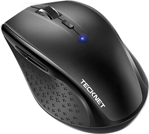 TECKNET Alpha Mouse Bluetooth Wireless 3200 DPI con 6 Livelli Regolabile, 24-Mesi Durata della Batteria, Mouse Senza Fili Bluetooth per Windows