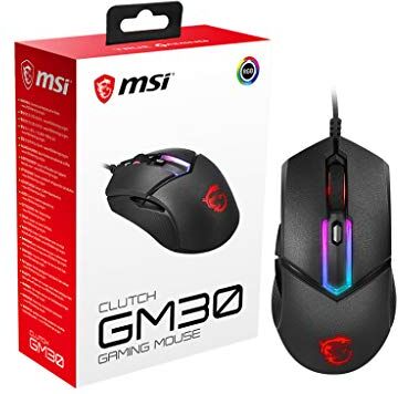 MSI Clutch GM30 Mouse Gaming USB Sensore Ottico PMW 3327 6200 DPI