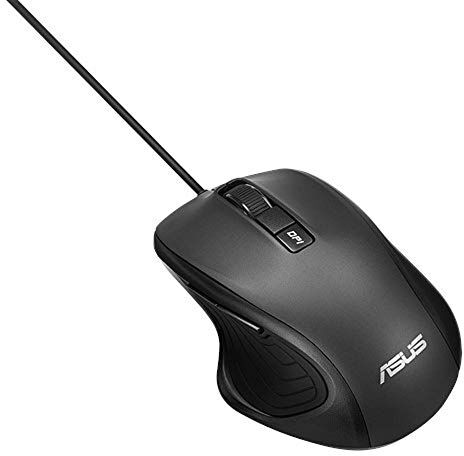 Asus Mouse Wired UX300 Pro Mouse ottico ergonomico regolabile USB 3200 dpi con 6 chiavi