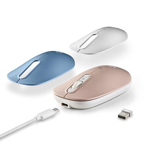 NGS Shell-RB Mouse Wireless Ricaricabile, Mouse Ergonomico Multidispositivo, Connessione 2.4 GHz + Bluetooth 5.0, Pulsanti Silenziosi, Ambidestro, Custodie Colorate Aggiuntive, Dpi Regolabile