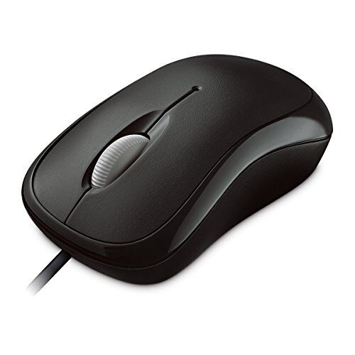 Microsoft Basic Optical Mouse, Windows, Tecnologia Ottica, Ambidestro, Pulsanti Personalizzabili, Nero