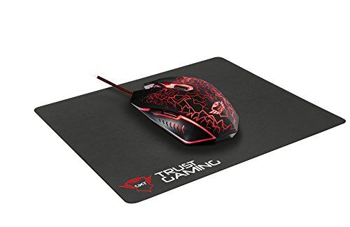 Trust GXT 783 Mouse Gaming e Tappetino per Mouse, Nero