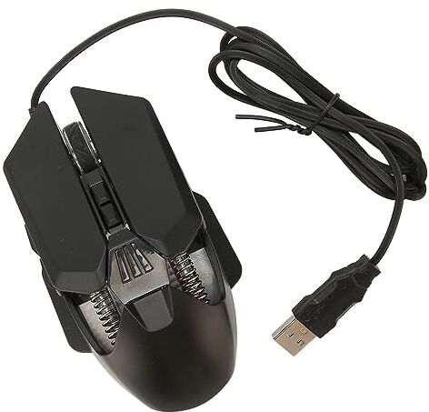 Bewinner Mouse da Gioco Mouse Ottico USB Cablato per Computer con Retroilluminazione RGB 4 DPI Regolabili Fino a 7200 Mouse Ergonomico per PC Laptop Gamer per Win e Mac