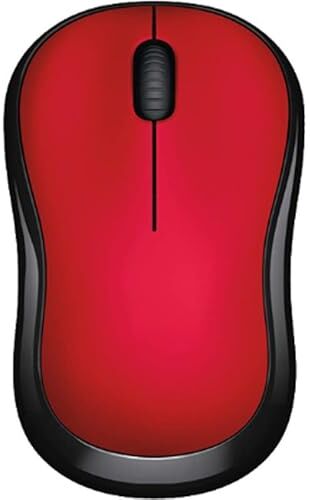 Generic M220 Mouse senza fili, 2,4 GHz con ricevitore USB, 3 pulsanti mouse muto, 1200DPI tracciamento ottico per computer PC portatile Notebook (rosso)