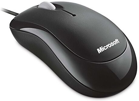 Microsoft Basic Optical Mouse, Windows, Tecnologia Ottica, Ambidestro, Design Ergonomico, Nero