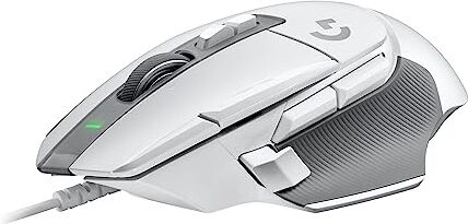 Logitech G502 X Mouse Gaming Cablato Switch Principali Ottico-Meccanici Ibridi LIGHTFORCE, Sensore per Gaming HERO 25K, Compatibile con PC macOS/Windows Bianco