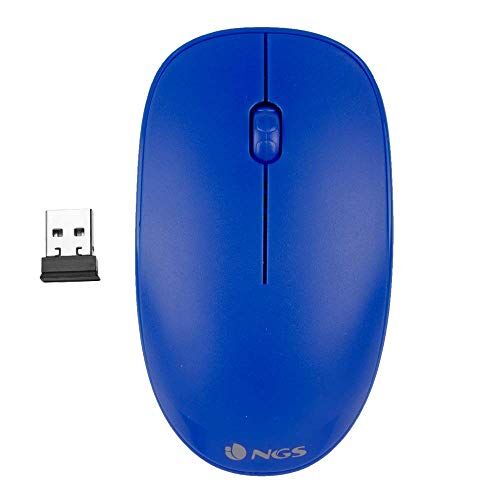 NGS FOG BLUE Mouse Ottico Senza Fili 2.4GHz, Mouse Wireless per PC o Laptop con 2 Pulsanti e Scroll, 1000dpi, Blu