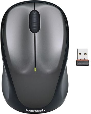 Logitech M235 Mouse Wireless, 2,4 GHz con Ricevitore USB Unifying, Tracciamento Ottico 1000 DPI, Durata Batteria di 12 Mesi, Compatibile con PC, Mac, Laptop, Chromebook Grigio