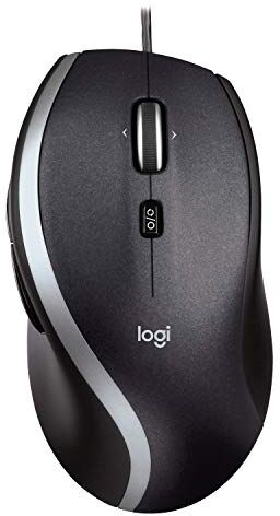 Logitech M500 Mouse USB Cablato, Rilevamento Laser Alta Precisione 1000 DPI, 7 Pulsanti, Per ‎PC/Mac/Laptop, Nero