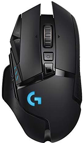 Logitech G502 Mouse Gaming Wireless LIGHTSPEED, Sensore HERO 25K, 25600 DPI, RGB, Design Leggero, 11 Pulsanti Programmabili, Batteria Lunga Durata, Memoria Integrata, Compatibile PC/Mac/Laptop,Nero