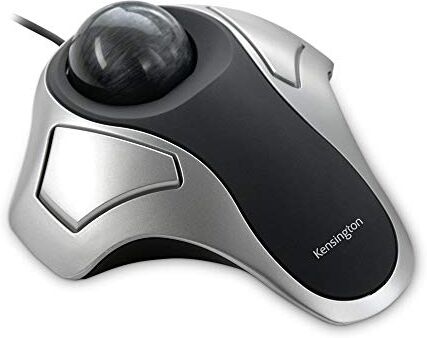 Kensington 64327Eu Trackball Orbit, Mouse Ergonomico Cablato con Trackball, per Pc, Mac E Windows, Design Ambidestro, Tracciamento Ottico & Sfera da 40 Mm, Argento