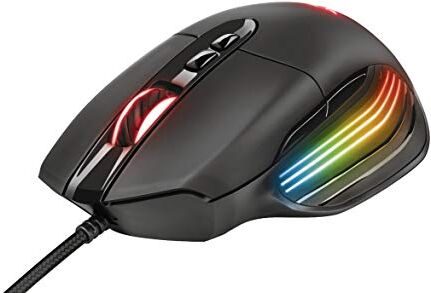 Trust GXT 940 Xidon Mouse Gaming Ergonomico con Risoluzione 10000 DPI e Illuminazione LED RGB Integrale, (23574)