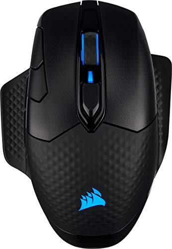 Corsair DARK CORE RGB PRO SE Mouse da Gioco FPS/MOBA Senza Fili con Ricarica Wireless Qi 18.000 DPI 8 Pulsanti Programmabili Compatibile iCUE PC, Mac, PS5, PS4, Xbox Nero