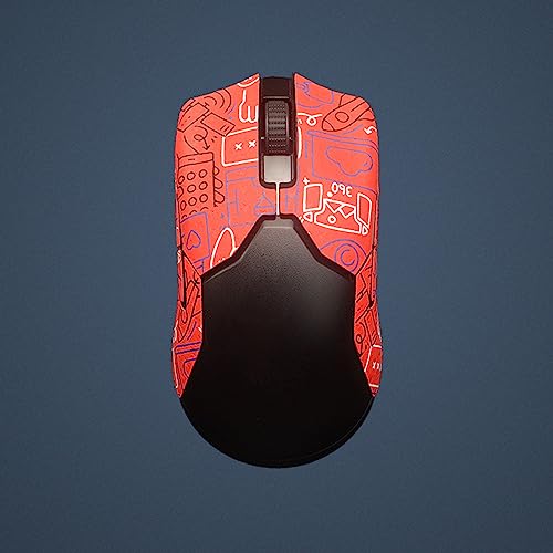 FENOHREFE Mouse fatto a mano antiscivolo anti-umidità Wicking Grip per Wireless con tasto laterale assorbente del sudore adesivo mouse wireless