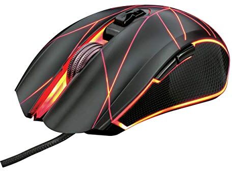 Trust GXT 160 Ture Mouse Gaming RGB con 6 Pulsanti Programmabili e Software Avanzato, Ambidestro, Nero