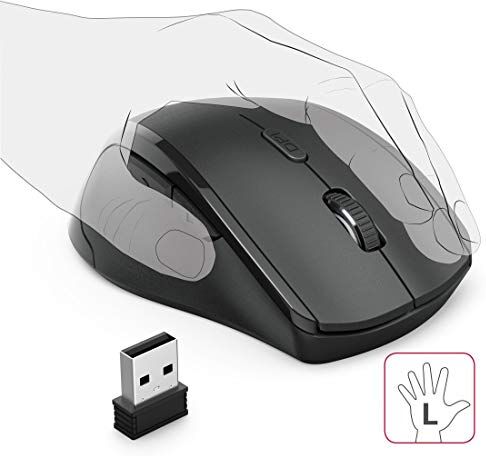 Hama Riano mouse RF Wireless Ottico 1200 DPI Mancino Nero