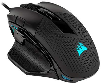 Corsair Nightsword RGB Mouse ottico ergonomico da gioco FPS/MOBA con LED RGB retroilluminato, 18000 DPI, nero